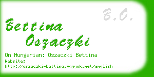 bettina oszaczki business card